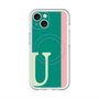 スリムプロテクションプレミアムケース with MagSafe［ オリジナル - initial color line - U green ］
