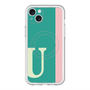 スリムプロテクションプレミアムケース with MagSafe［ オリジナル - initial color line - U green ］
