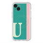 スリムプロテクションプレミアムケース with MagSafe［ オリジナル - initial color line - U green ］