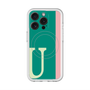 スリムプロテクションプレミアムケース with MagSafe［ オリジナル - initial color line - U green ］