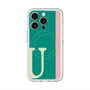 スリムプロテクションプレミアムケース with MagSafe［ オリジナル - initial color line - U green ］
