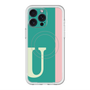 スリムプロテクションプレミアムケース with MagSafe［ オリジナル - initial color line - U green ］
