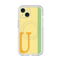 スリムプロテクションプレミアムケース with MagSafe［ オリジナル - initial color line - U yellow ］