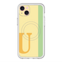 スリムプロテクションプレミアムケース with MagSafe［ オリジナル - initial color line - U yellow ］