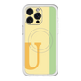 スリムプロテクションプレミアムケース with MagSafe［ オリジナル - initial color line - U yellow ］