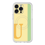 スリムプロテクションプレミアムケース with MagSafe［ オリジナル - initial color line - U yellow ］