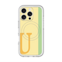 スリムプロテクションプレミアムケース with MagSafe［ オリジナル - initial color line - U yellow ］