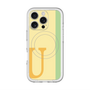 スリムプロテクションプレミアムケース with MagSafe［ オリジナル - initial color line - U yellow ］