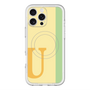 スリムプロテクションプレミアムケース with MagSafe［ オリジナル - initial color line - U yellow ］