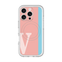 スリムプロテクションプレミアムケース with MagSafe［ オリジナル - initial color line - V pink ］