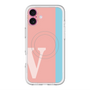 スリムプロテクションプレミアムケース with MagSafe［ オリジナル - initial color line - V pink ］