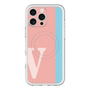 スリムプロテクションプレミアムケース with MagSafe［ オリジナル - initial color line - V pink ］