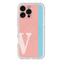 スリムプロテクションプレミアムケース with MagSafe［ オリジナル - initial color line - V pink ］