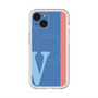 スリムプロテクションプレミアムケース with MagSafe［ オリジナル - initial color line - V blue ］