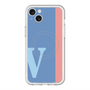 スリムプロテクションプレミアムケース with MagSafe［ オリジナル - initial color line - V blue ］
