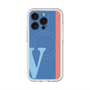 スリムプロテクションプレミアムケース with MagSafe［ オリジナル - initial color line - V blue ］