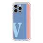 スリムプロテクションプレミアムケース with MagSafe［ オリジナル - initial color line - V blue ］