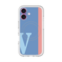 スリムプロテクションプレミアムケース with MagSafe［ オリジナル - initial color line - V blue ］