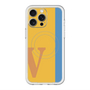 スリムプロテクションプレミアムケース with MagSafe［ オリジナル - initial color line - V orange ］
