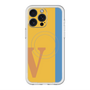 スリムプロテクションプレミアムケース with MagSafe［ オリジナル - initial color line - V orange ］