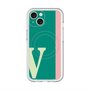 スリムプロテクションプレミアムケース with MagSafe［ オリジナル - initial color line - V green ］