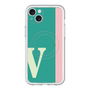 スリムプロテクションプレミアムケース with MagSafe［ オリジナル - initial color line - V green ］