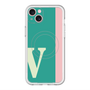 スリムプロテクションプレミアムケース with MagSafe［ オリジナル - initial color line - V green ］