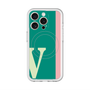 スリムプロテクションプレミアムケース with MagSafe［ オリジナル - initial color line - V green ］