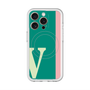 スリムプロテクションプレミアムケース with MagSafe［ オリジナル - initial color line - V green ］