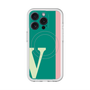 スリムプロテクションプレミアムケース with MagSafe［ オリジナル - initial color line - V green ］
