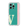 スリムプロテクションプレミアムケース with MagSafe［ オリジナル - initial color line - V green ］