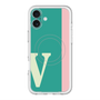 スリムプロテクションプレミアムケース with MagSafe［ オリジナル - initial color line - V green ］