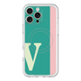 スリムプロテクションプレミアムケース with MagSafe［ オリジナル - initial color line - V green ］
