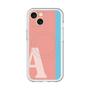 スリムプロテクションプレミアムケース with MagSafe［ オリジナル - initial color line - A pink ］