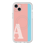 スリムプロテクションプレミアムケース with MagSafe［ オリジナル - initial color line - A pink ］