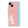 スリムプロテクションプレミアムケース with MagSafe［ オリジナル - initial color line - A pink ］