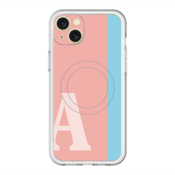 スリムプロテクションプレミアムケース with MagSafe［ オリジナル - initial color line - A pink ］
