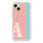 スリムプロテクションプレミアムケース with MagSafe［ オリジナル - initial color line - A pink ］