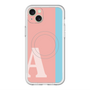 スリムプロテクションプレミアムケース with MagSafe［ オリジナル - initial color line - A pink ］