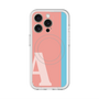 スリムプロテクションプレミアムケース with MagSafe［ オリジナル - initial color line - A pink ］