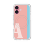 スリムプロテクションプレミアムケース with MagSafe［ オリジナル - initial color line - A pink ］