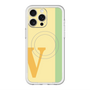 スリムプロテクションプレミアムケース with MagSafe［ オリジナル - initial color line - V yellow ］