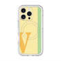 スリムプロテクションプレミアムケース with MagSafe［ オリジナル - initial color line - V yellow ］
