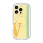 スリムプロテクションプレミアムケース with MagSafe［ オリジナル - initial color line - V yellow ］