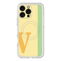 スリムプロテクションプレミアムケース with MagSafe［ オリジナル - initial color line - V yellow ］