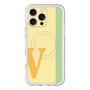 スリムプロテクションプレミアムケース with MagSafe［ オリジナル - initial color line - V yellow ］