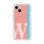 スリムプロテクションプレミアムケース with MagSafe［ オリジナル - initial color line - W pink ］