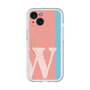 スリムプロテクションプレミアムケース with MagSafe［ オリジナル - initial color line - W pink ］