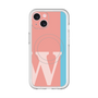 スリムプロテクションプレミアムケース with MagSafe［ オリジナル - initial color line - W pink ］