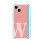スリムプロテクションプレミアムケース with MagSafe［ オリジナル - initial color line - W pink ］